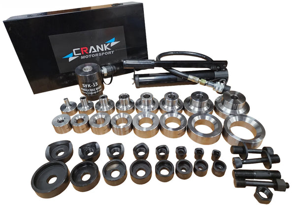 Crank Motorsport 36 Pcs Dimple Die Hole Punch Set – 16–63 mm Cut, 1/2–2.5 in TAPER Premium Kit