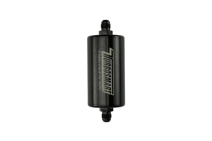 TURBOSMART Inline Fuel Filter 10um 6AN Black