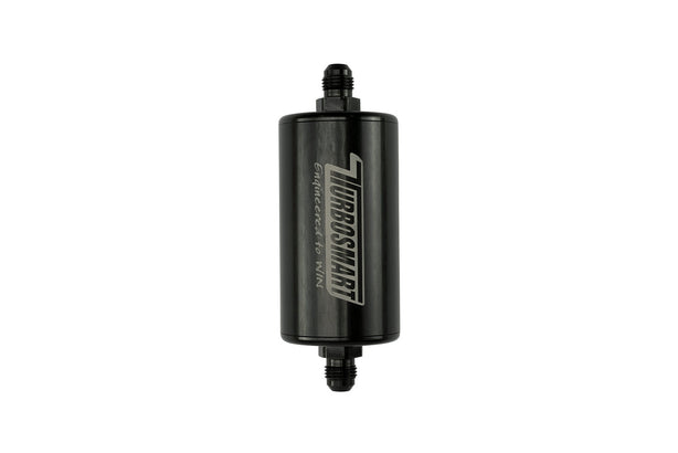 TURBOSMART Inline Fuel Filter 10um 6AN Black