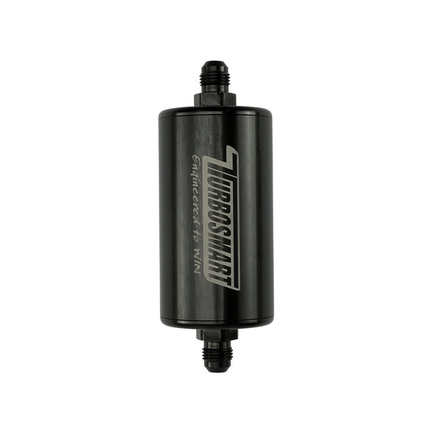 TURBOSMART Inline Fuel Filter 10um 6AN Black