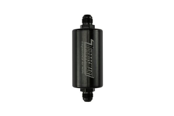 TURBOSMART Inline Fuel Filter 10um 8AN Black