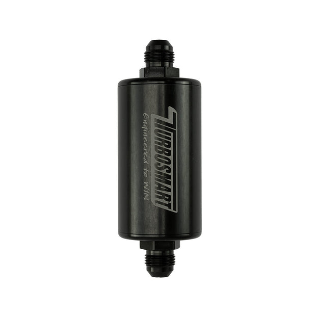 TURBOSMART Inline Fuel Filter 10um 8AN Black