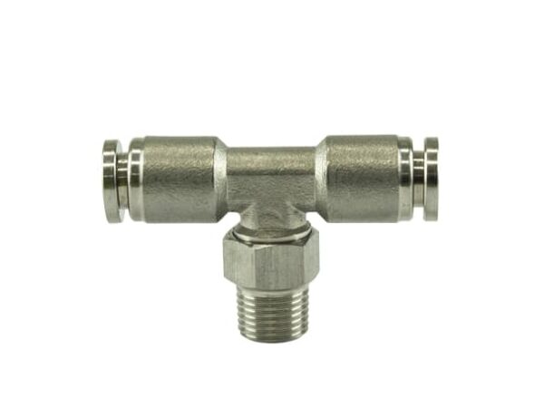 1/8" NPT Tee Pushloc Fitting - SS - 1/4"
