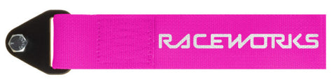 Raceworks Tow Strap Fluoro Pink