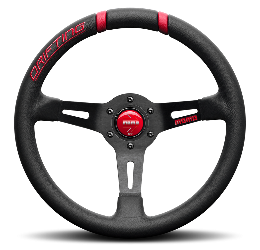 MOMO Drifting Black/Red 330mm Steering Wheel