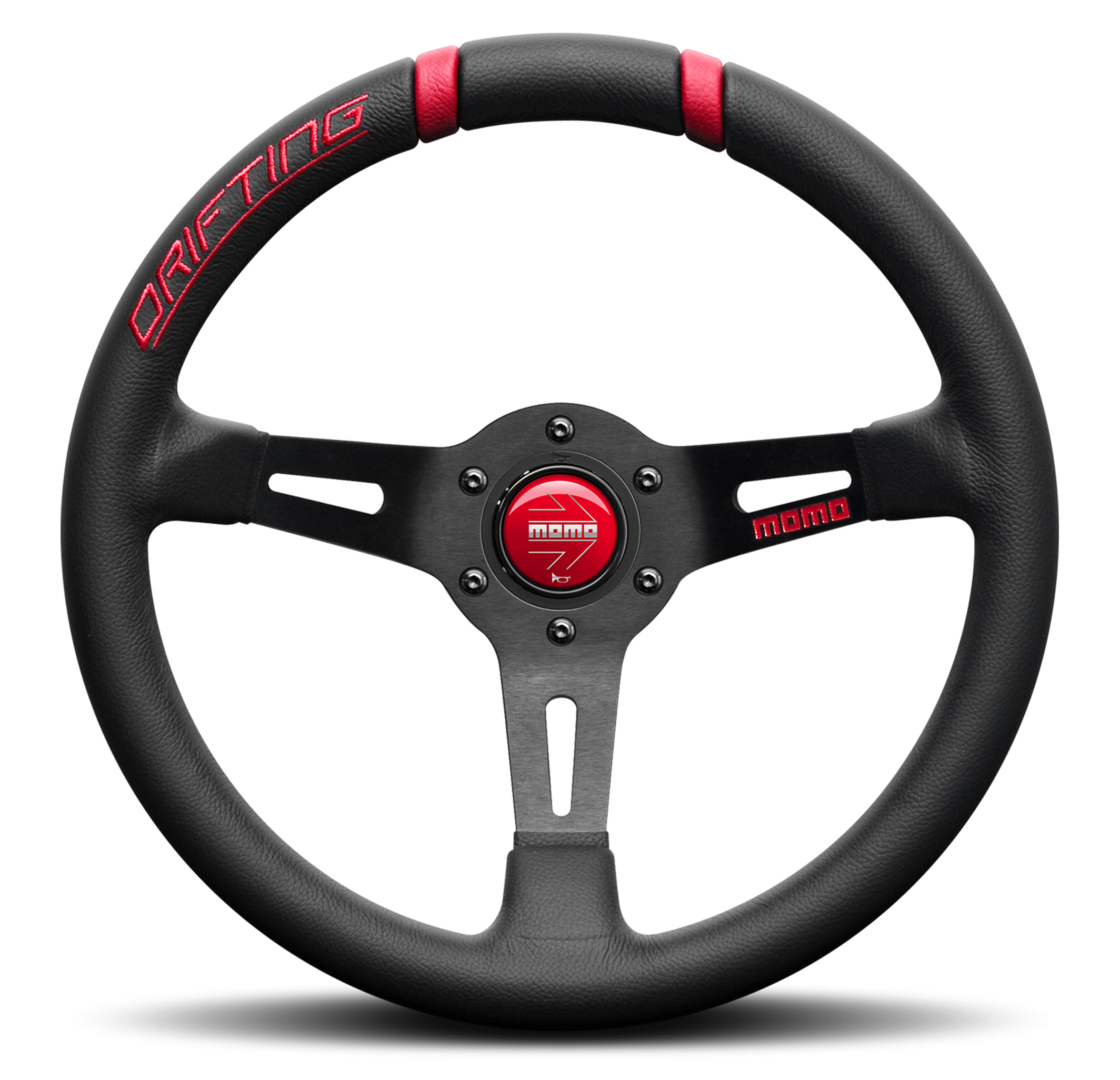 MOMO Drifting Black/Red 330mm Steering Wheel