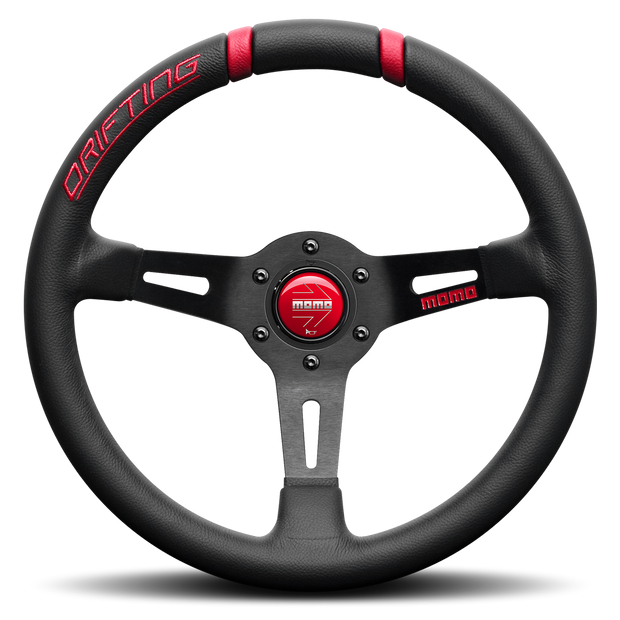 MOMO Drifting Black/Red 330mm Steering Wheel