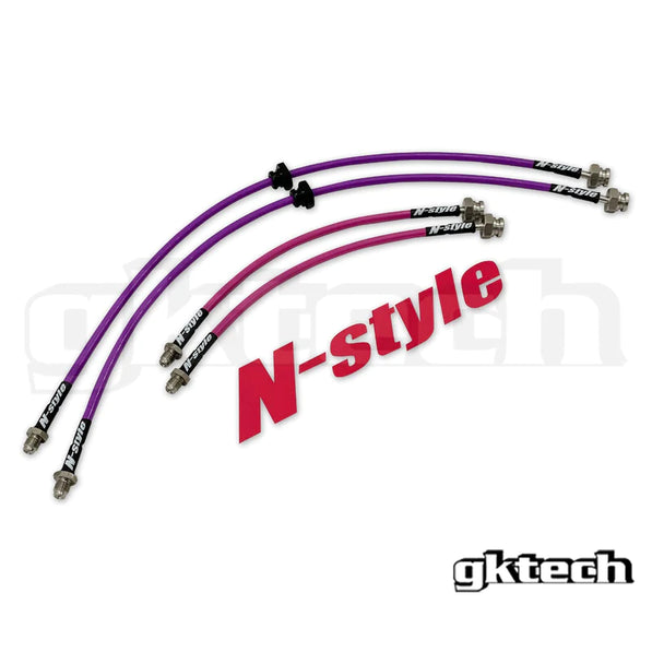 GK tech - N-style S14/S15 to Z32/skyline conversion braided brake lines