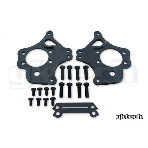 GKtech 2 pot Nissan dual caliper brackets (pair)