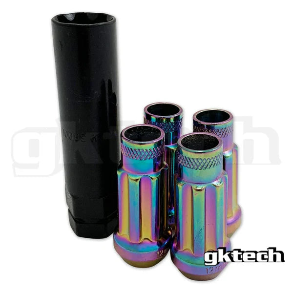 GKtech Open Ended Lock Nuts (Set of 4 + Socket)