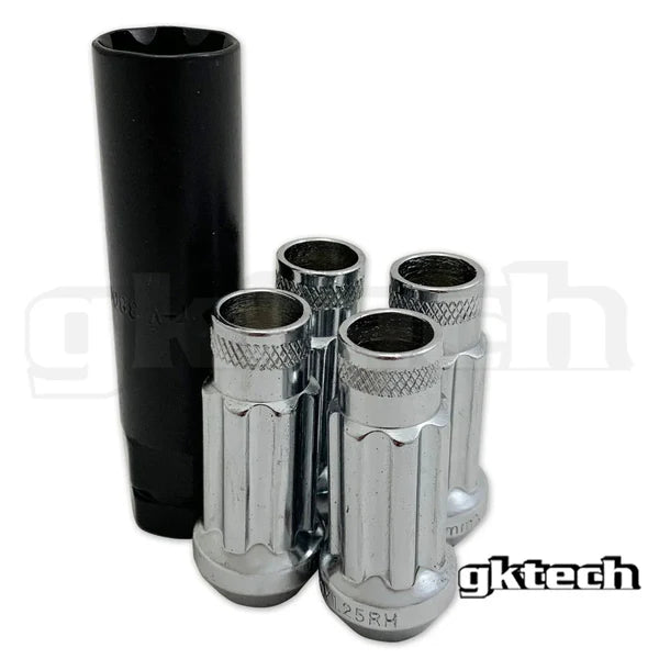 GKtech Open Ended Lock Nuts (Set of 4 + Socket)