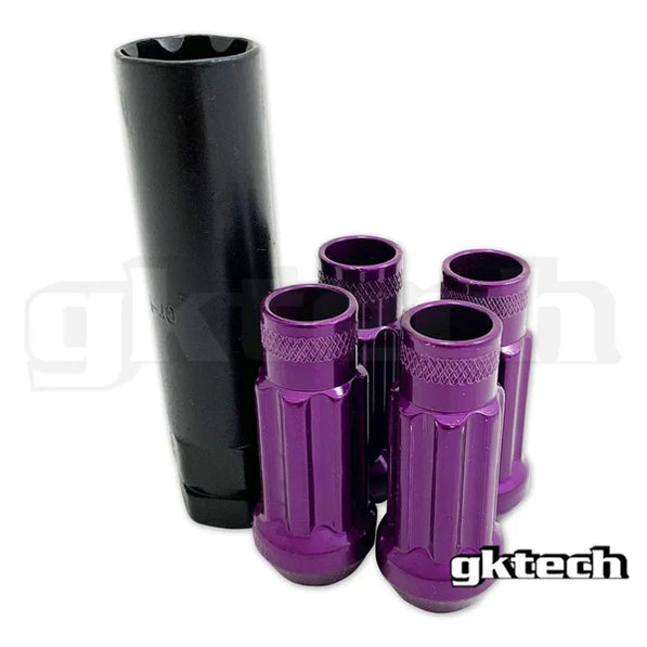 GKtech Open Ended Lock Nuts (Set of 4 + Socket)