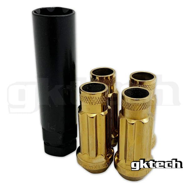 GKtech Open Ended Lock Nuts (Set of 4 + Socket)