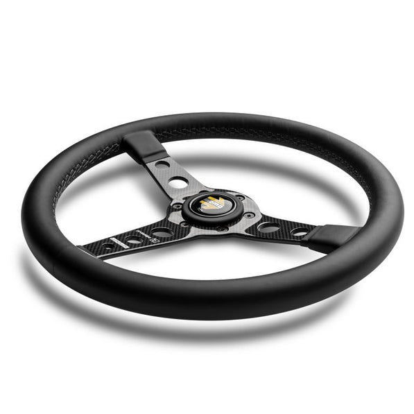 Momo Prototipo 6c Carbon Black Leather 350mm Steering Wheel