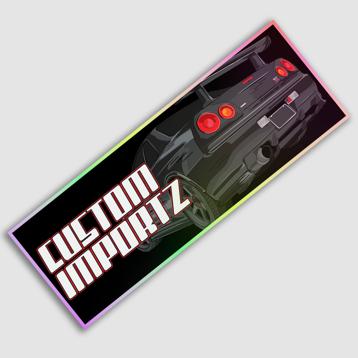 Custom Importz R34 GTR Holographic Slap Sticker