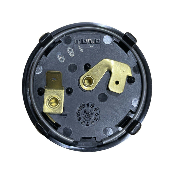 MOMO Heritage Yellow Over Black Round Lip Horn Button