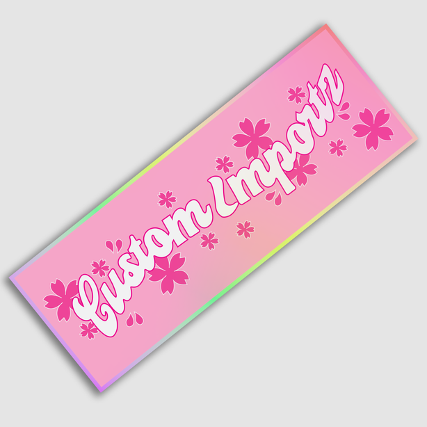 Custom Importz Sakura Holographic Slap Sticker