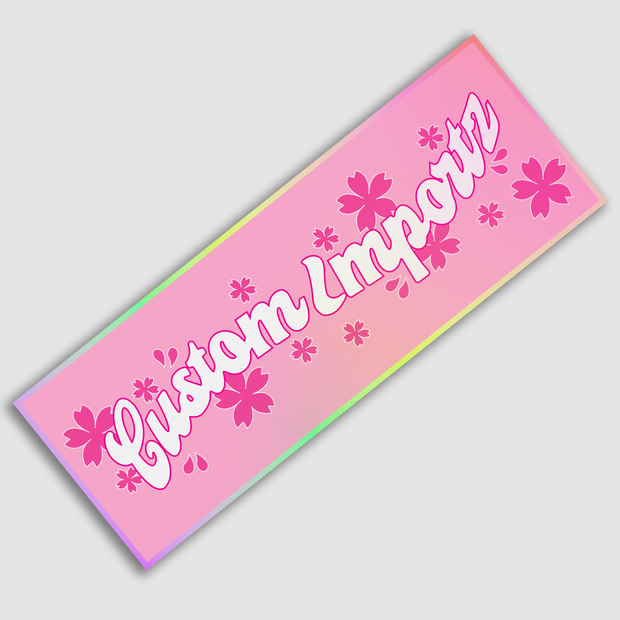 Custom Importz Sakura Holographic Slap Sticker