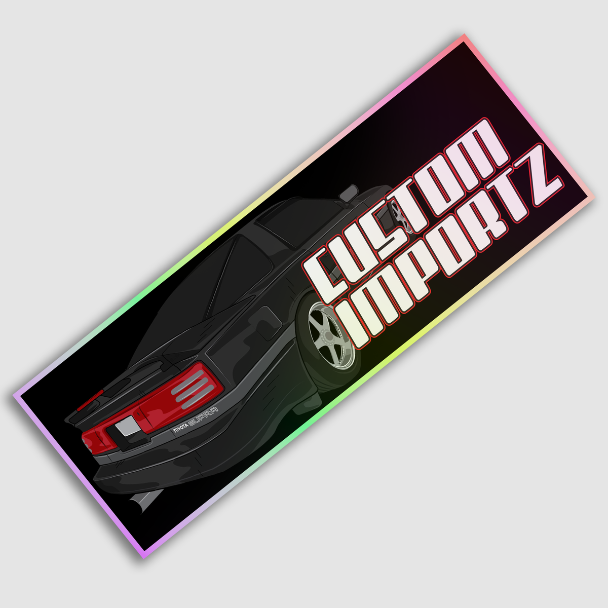 Custom Importz Supra Holographic Slap Sticker