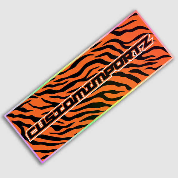 Custom Importz Tiger Holographic Slap Sticker