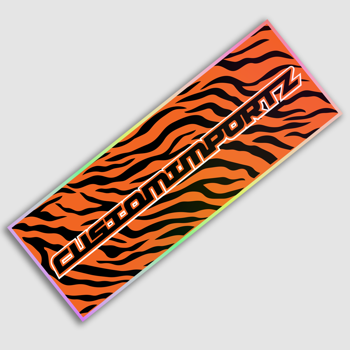 Custom Importz Tiger Holographic Slap Sticker
