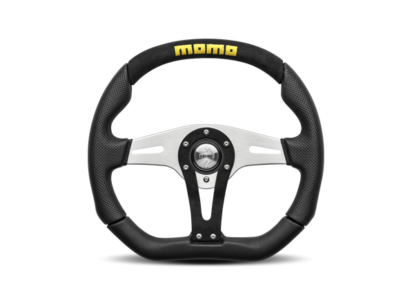 MOMO Trek Black Leather Alcantara 350mm Steering Wheel