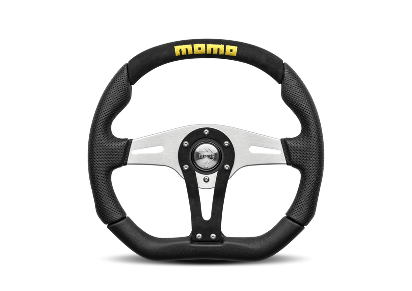 MOMO Trek Black Leather Alcantara 350mm Steering Wheel