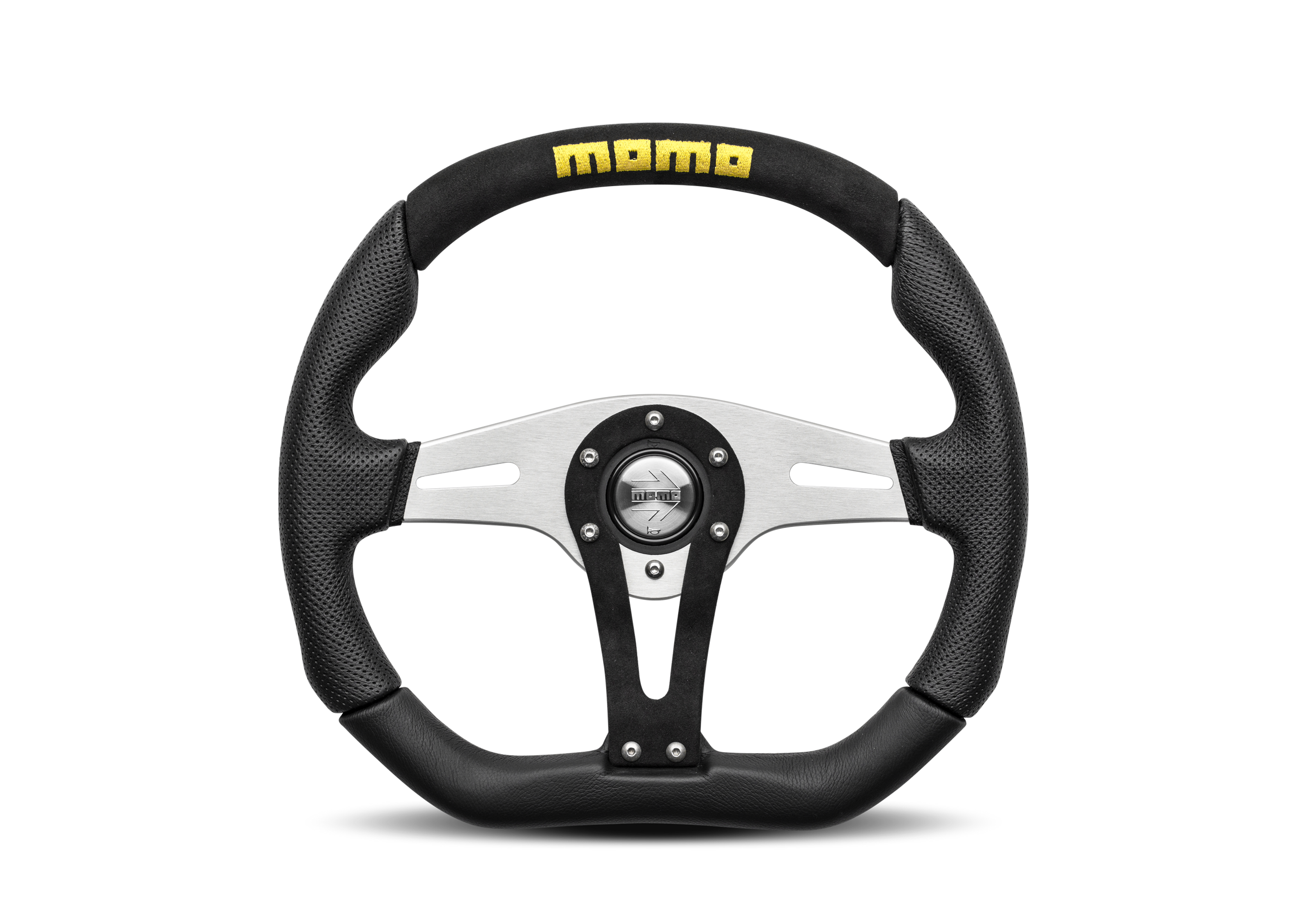 MOMO Trek Black Leather Alcantara 350mm Steering Wheel