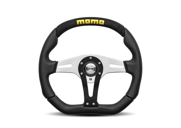 MOMO Trek Black Leather Alcantara 350mm Steering Wheel