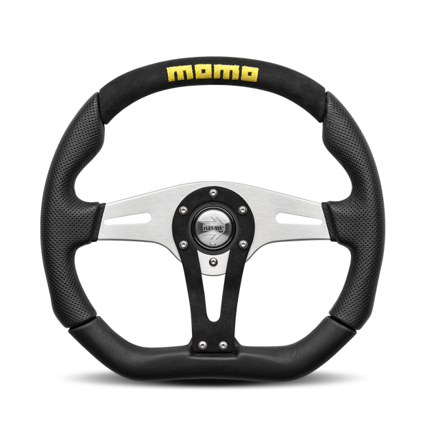 MOMO Trek Black Leather Alcantara 350mm Steering Wheel