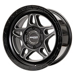 Sniper wheels Millrad Matt Gun Metallic / Gloss Black lip