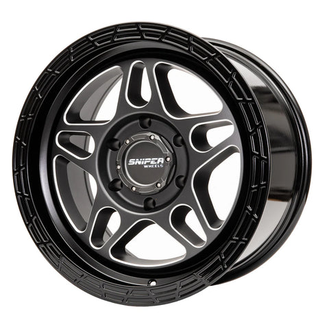 Sniper wheels Millrad Matt Gun Metallic / Gloss Black lip
