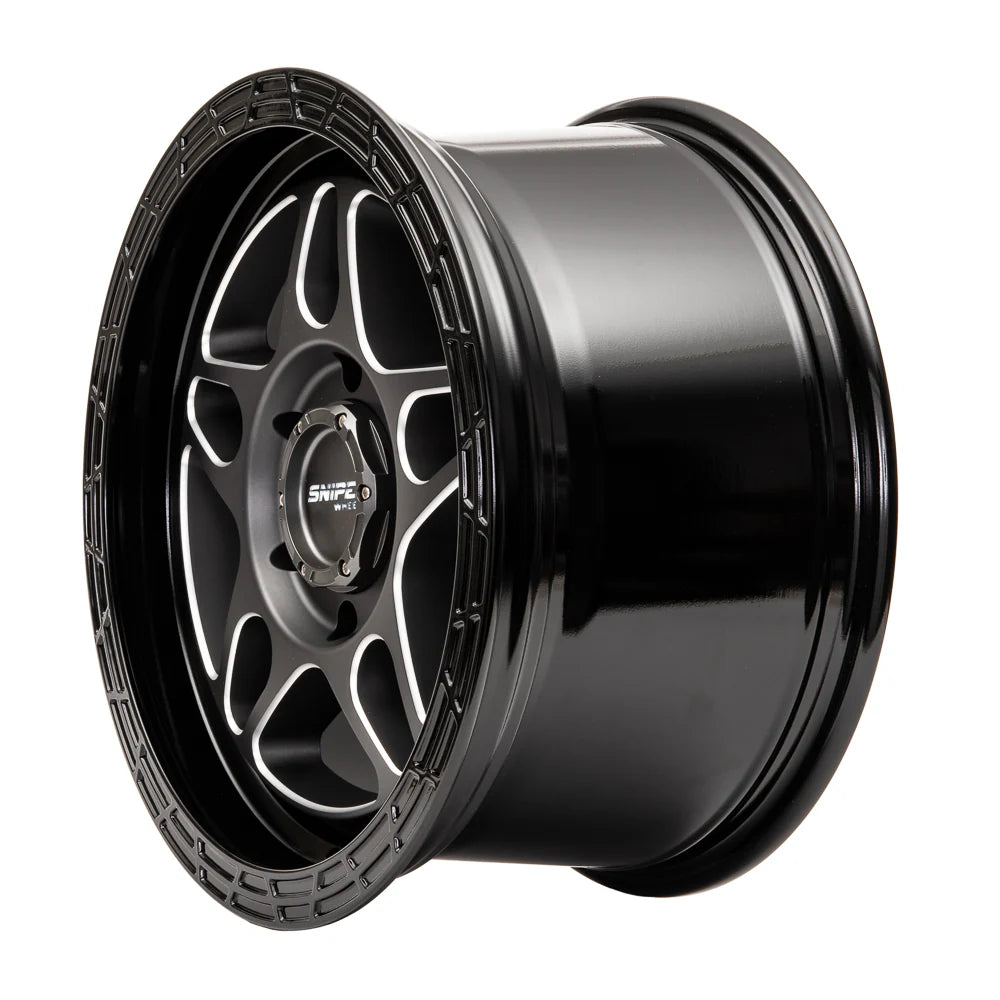 Sniper wheels Millrad Matt Gun Metallic / Gloss Black lip