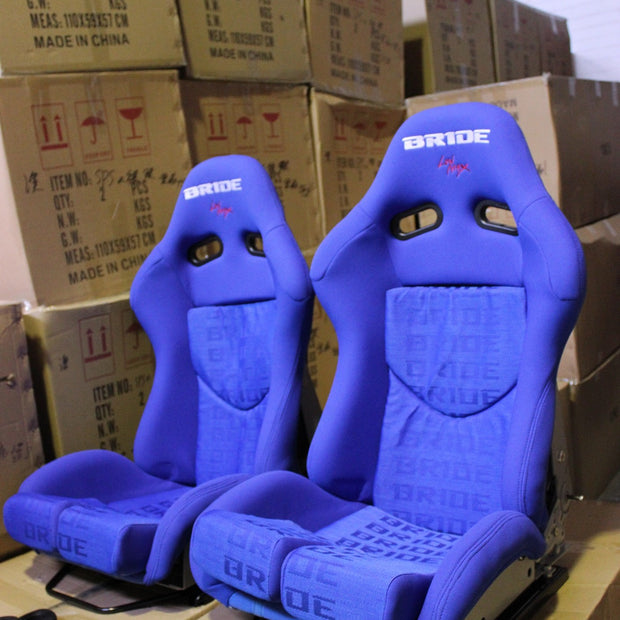 Crank Motorsports ADR Approved LOWMAX Reclinable Bride Seats Blue