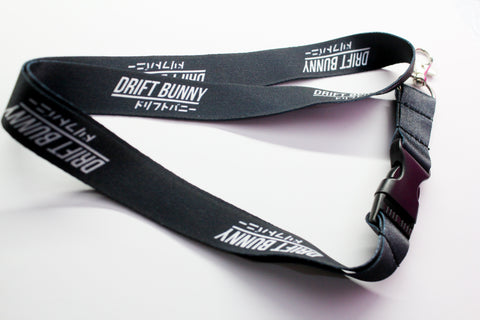 Drift Bunny Lanyard (Now with clip!)- Simple black logo
