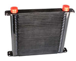 PWR Engine Oil Cooler - Plate & Fin 280 x 256 x 37mm (28 Row) with 9" SPAL fan mounts