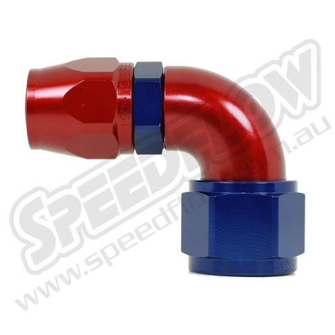 Speedflow 100 series -12 female to -10 hose end 90°